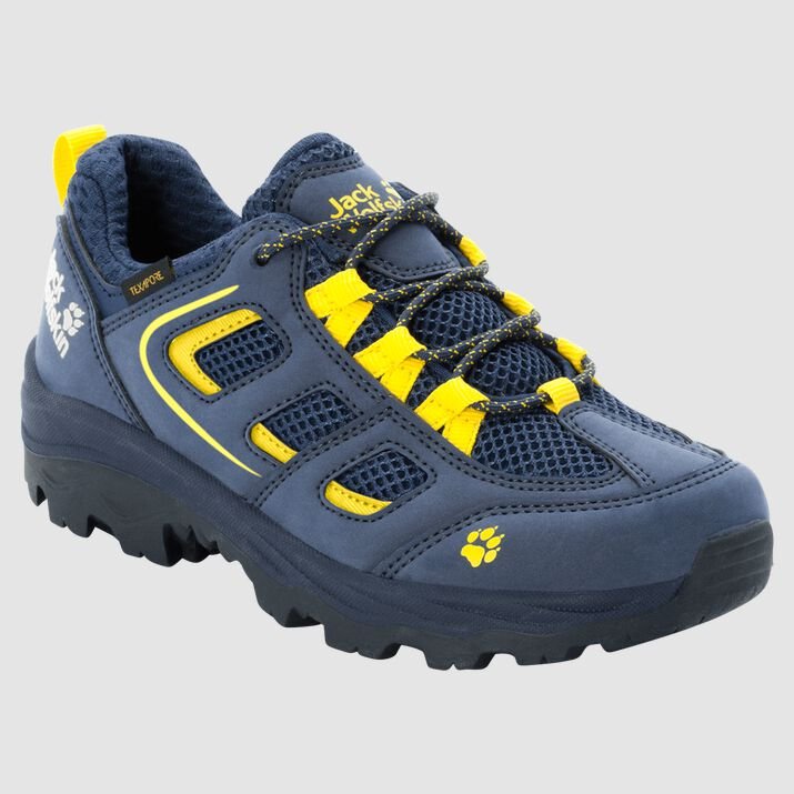 Jack Wolfskin Kids Vojo Texapore Low Hiking Shoes Blue/Yellow 971430NAL